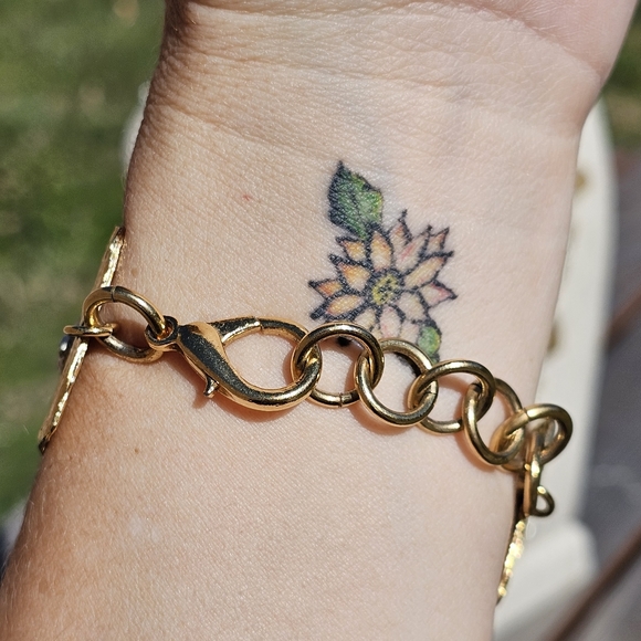 J. Jansen mixed metal handmade necklace & bracelet set - Picture 2 of 10